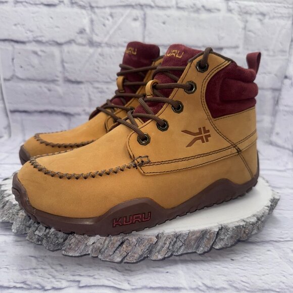 Kuru Quest Women's Size 7.5 Hiking Boots Golden Wheat Leather EUC - Picture 4 of 11